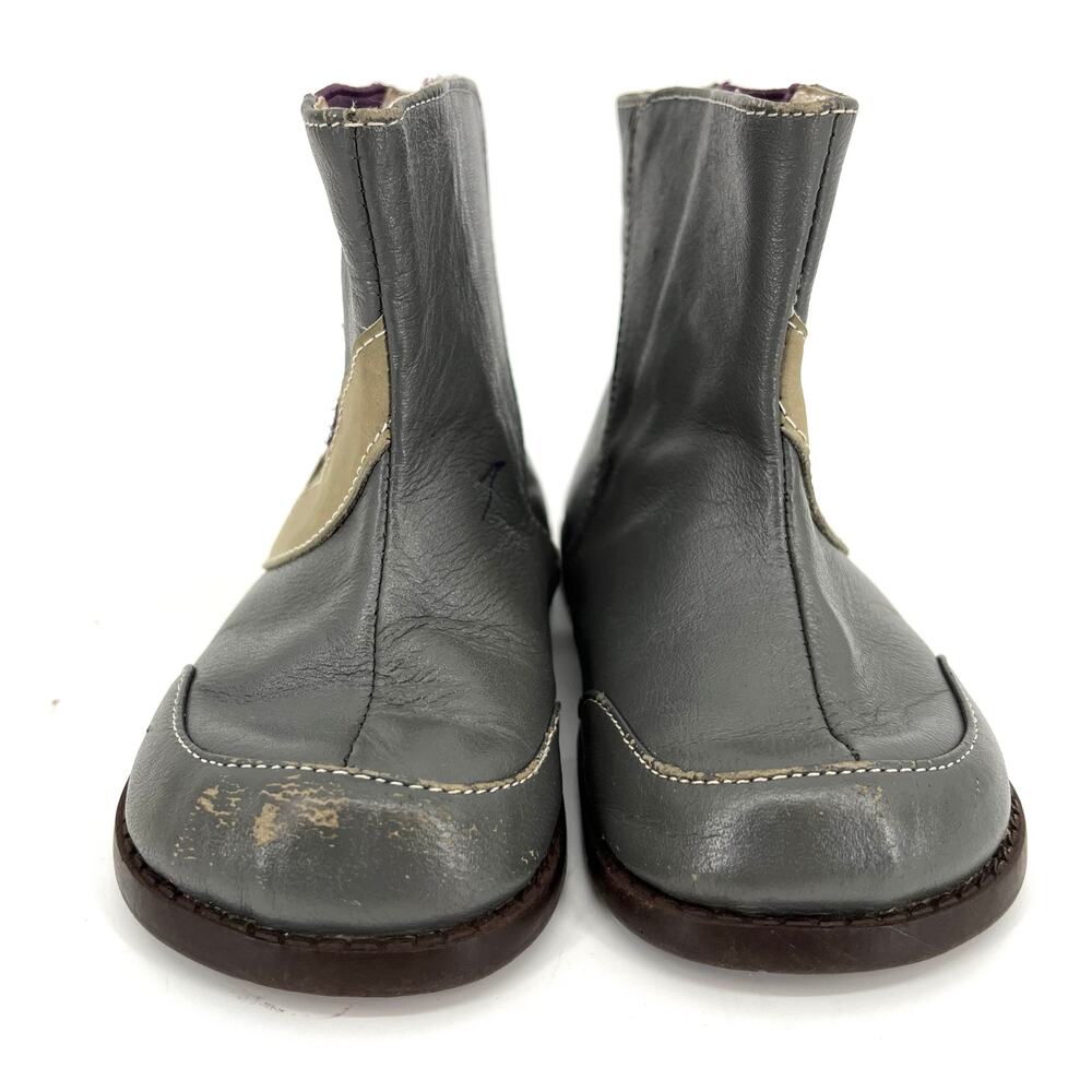 See Kai Run gray red leather toddler booties (7) - Picture 3 of 8